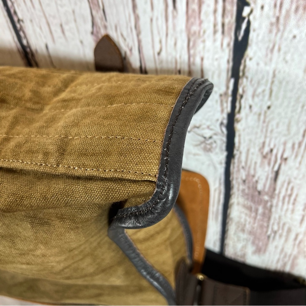 TSD Brand Birch Canvas Leather Distressed Messenger Briefcase Bag Satchel - Picture 8 of 15